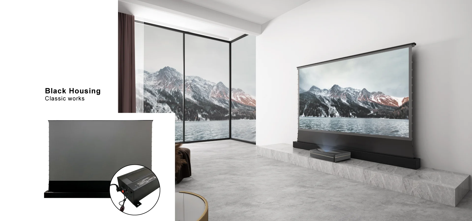 Freies Verschiffen 100 Zoll 16:9 CLR Faltbare Projektor Bildschirm Mit Ultra Kurze Werfen ALR Mit 0,6 Verstärkung Für Home Cinema – Detail 15
