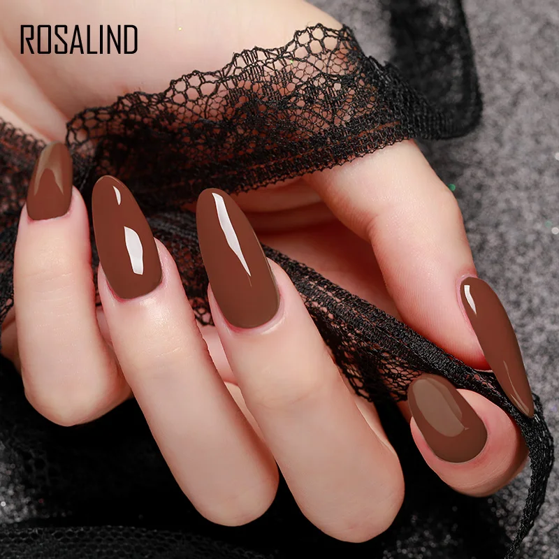 ROSALIND Soak Off Gel Nail Polish Bright For Nail Art Decoration Semi Permanent Manicure Varnishe Hybrid Base Top Coating 7/15ML