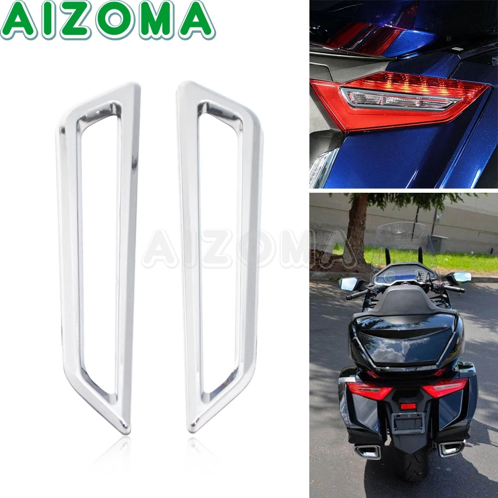 For Honda Goldwing GL1800 Tour DCT Airbag 2018-Up 2020 2021 Motorcycle Turn Signal Taillight Trim Case Chrome Decorative Cover