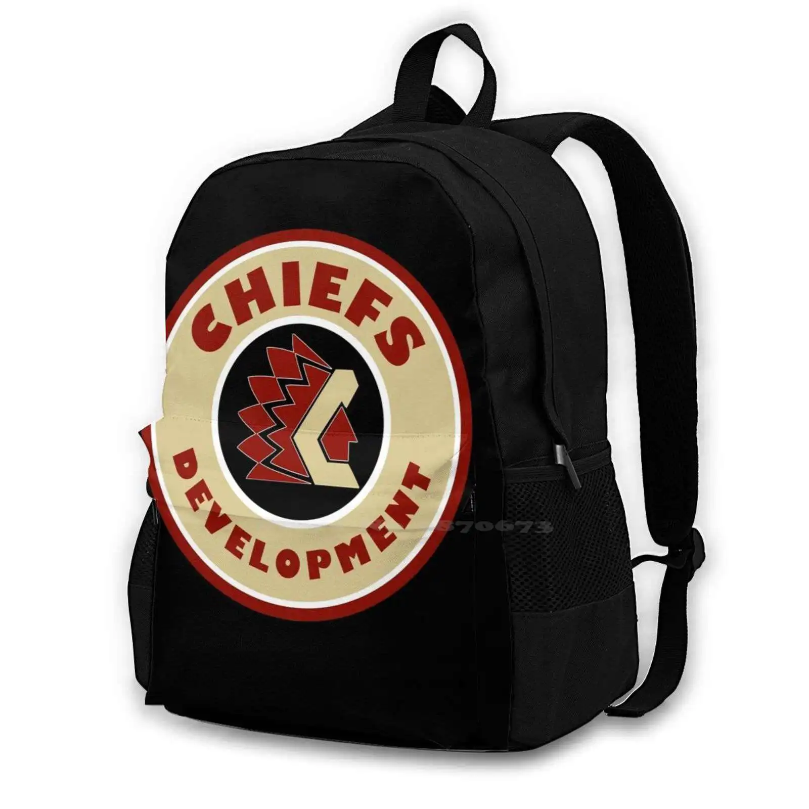 Chiefs School Bag Big Capacity Backpack Laptop 15 Inch Chiefs Chiefs Logo Chiefs Fans Canadian Junior Hockey League British