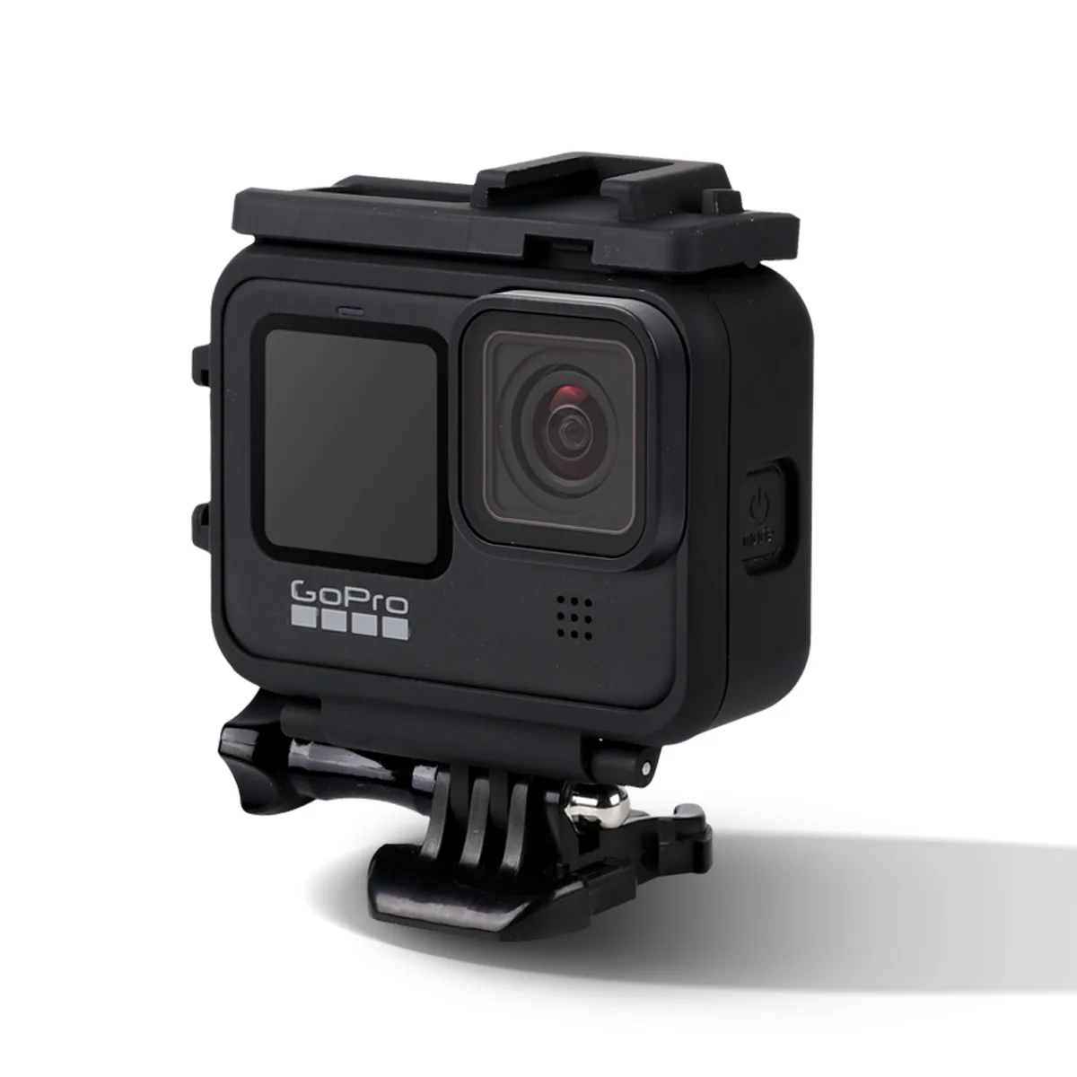 Защитный чехол-рамка для GoPro Hero 10, 9, черный двойной башмак с застежкой и винтовой границей для камеры Go pro 9