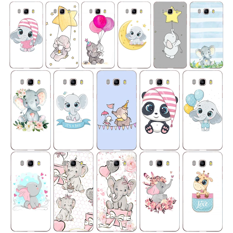 52SD elephant Design Soft Silicone Tpu Cover phone Case for Samsung j3 j5 j7 2015 2016 17 j2  prime j6 Plus 2018