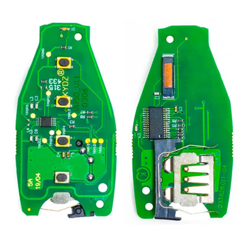 DIYKEY Smart Remote Board 3 przycisk 315MHz / 433MHZ / 868MHz PCF7953 Chip dla VW Touareg 2010 2011 2012 2013 2014