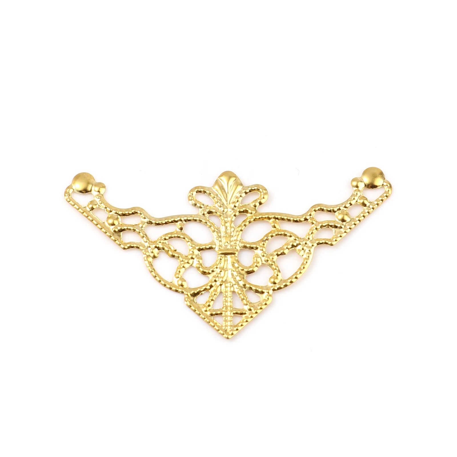 

Украшения из сплава железа, треугольные, золотого цвета, металлическая филигрань, Филигранное тиснение, подвески для самостоятельного изготовления ювелирных изделий, подарки 48 мм x 26 мм, 50 шт.