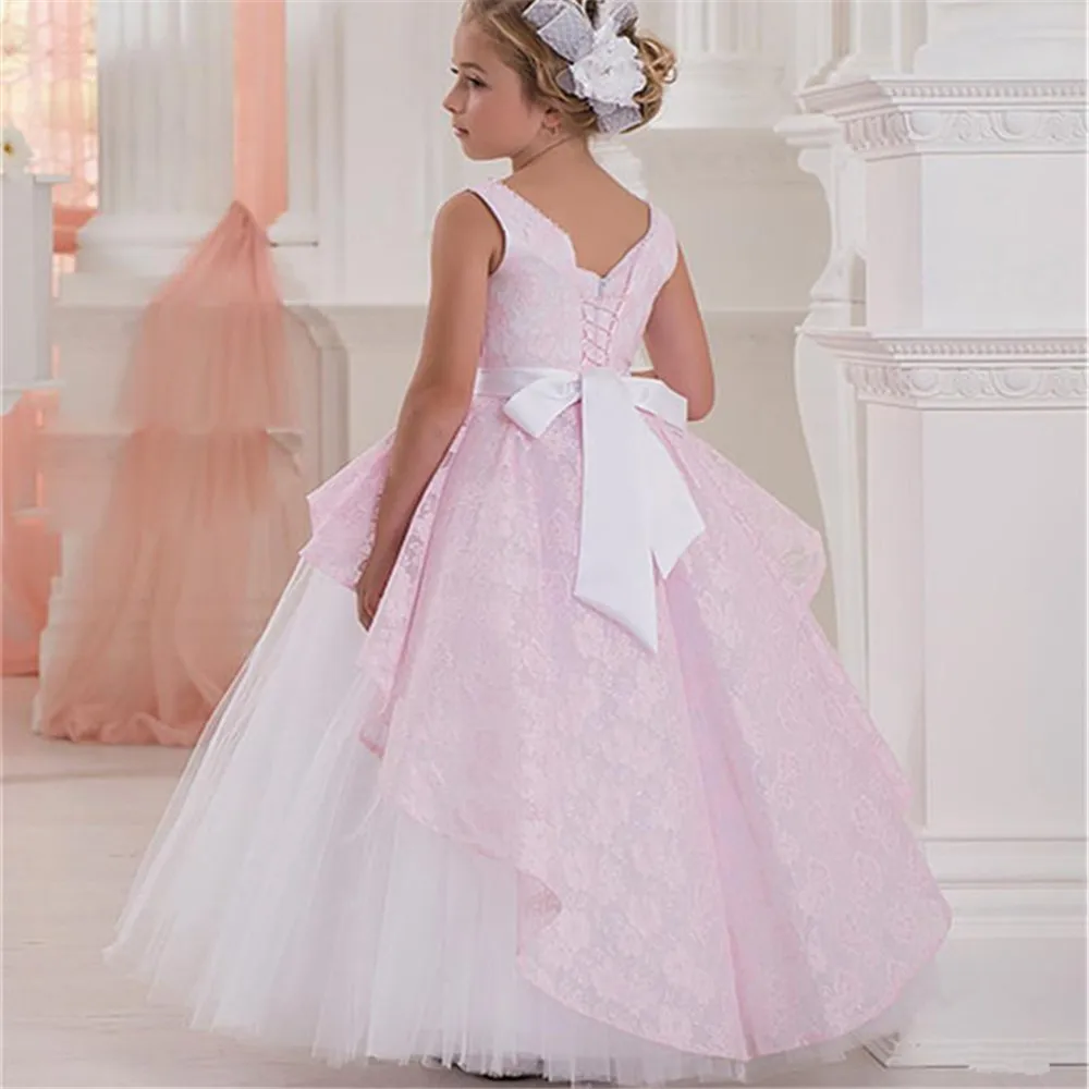 Flower Girl Dresses for Weddings Elegant First Communion Dresses for girls Tulle Ball Gown Girls Pageant Gown