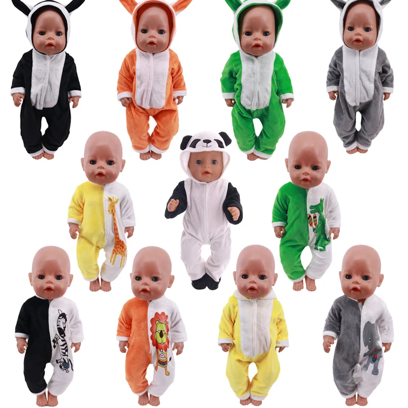 Doll Clothes Cartoon Cotton Pajamas Fit 18 Inch American &43 CM Baby Doll Clothes Accessories,Girl's Toys,Our Generation,Gift