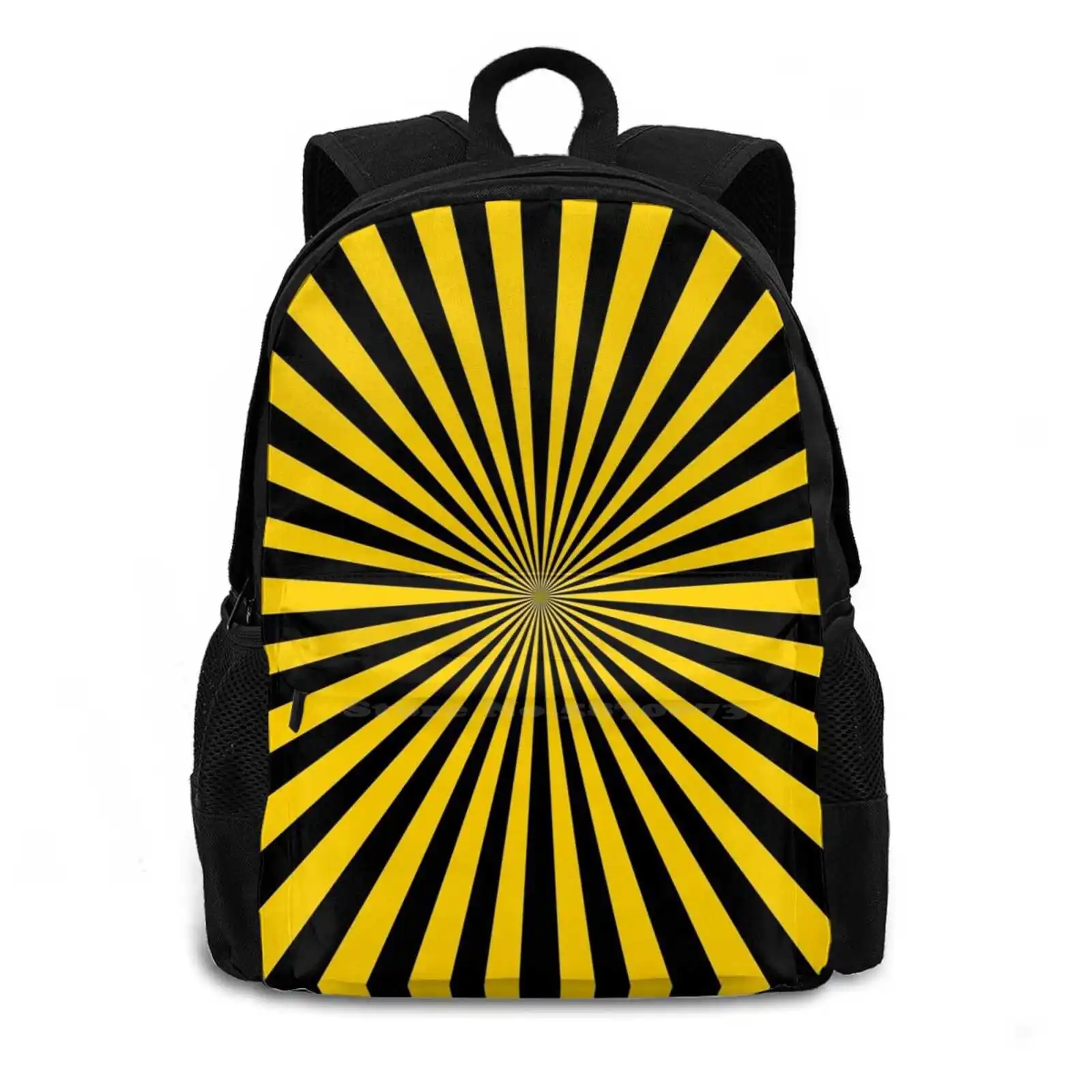 Yellow Linen Illusion Pattern Design . School Bags Travel Laptop Backpack Yellow Linen Illusion Pattern Design Yellow Aesthetic