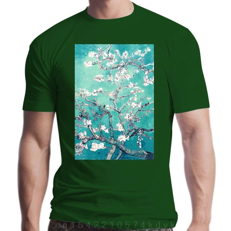 New Vincent Van Gogh Almond Blossoms Turquoise T Shirt Turquoise Blue Teal Van Gogh Purevintagelove Vangoghseries Digital