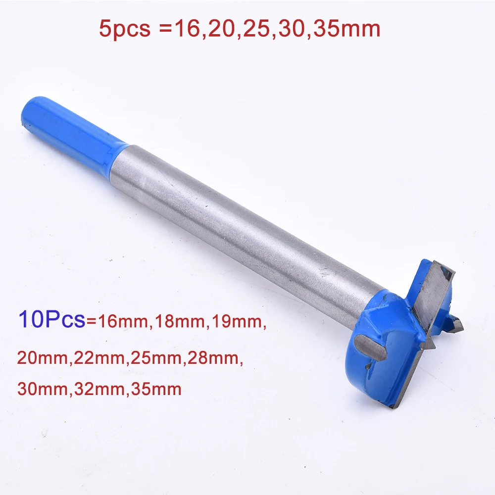 5Pcs/10Pcs Forstner Bit 16mm-32mm Drill Bit Forstner Bit Cutter Boring Hole Saw Woodworking for Home 90mm Depth Forstner D30