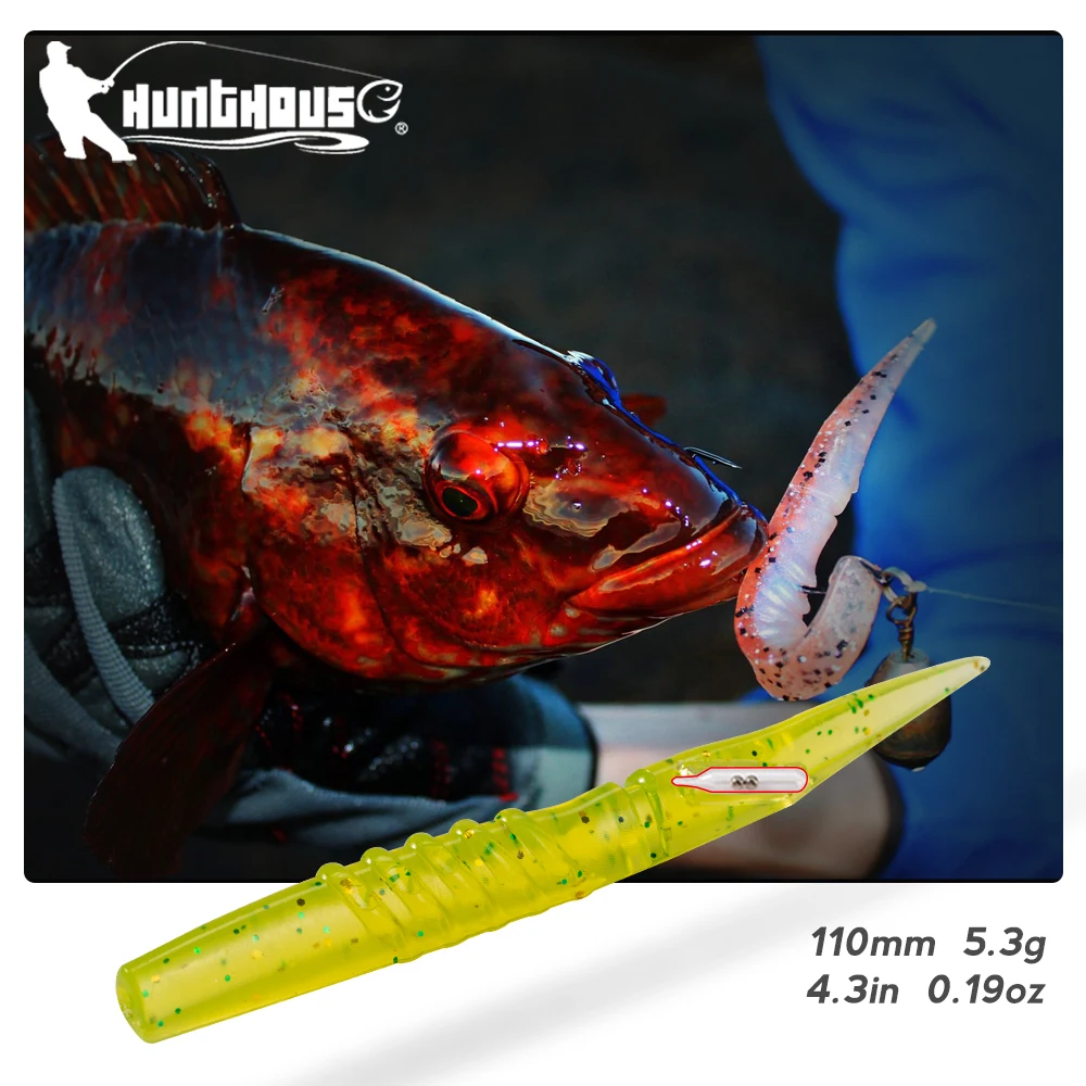 Hunthouse 2021 New Xlayers Soft Fishing Lure 6Pcs 115mm 5.3g Silicone Material Make Noise Artificial Bait Bass Pike Tackle