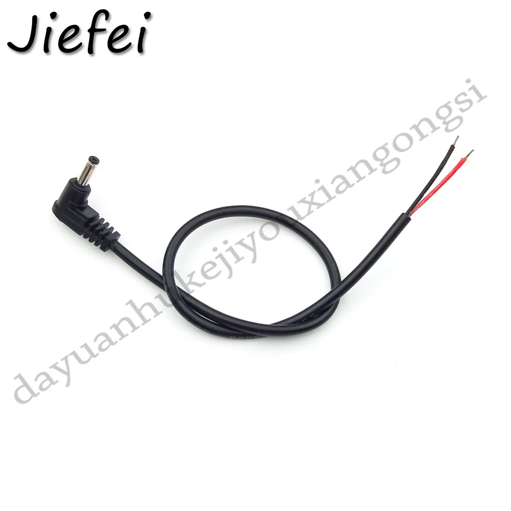 4Pcs 3.5*1.3mm 3.5mmX1.3mm  3.5X1.3 4.0X1.7 22AWG Right angle 90 degrees DC Power Plug with  Cable Black Charging Connector 25cm