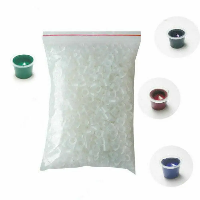100/200/300PC tappi per tatuaggio trasparenti usa e getta tazze per inchiostro trucco pigmenti tappi per inchiostro tazze grandi medie di piccole dimensioni