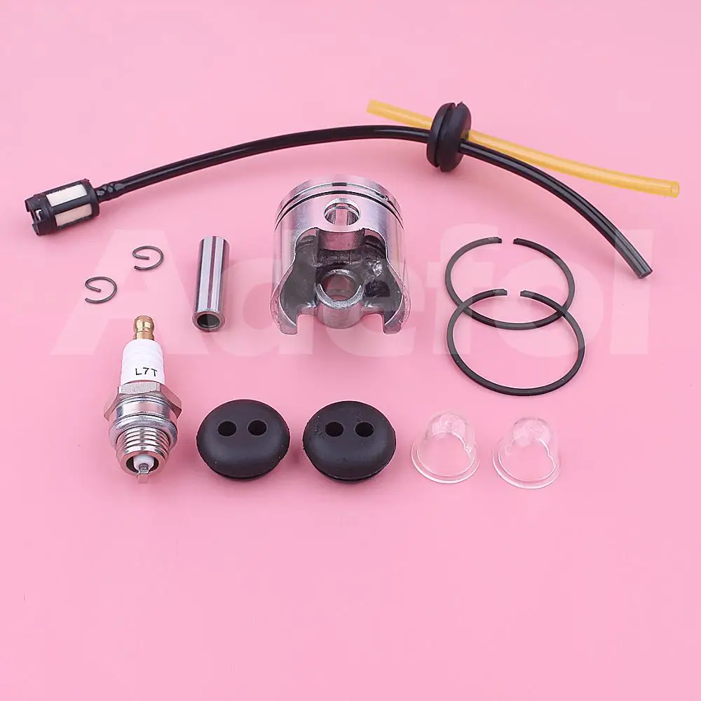 Pistón de 40mm para cortacésped 40-5 430 43cc 1E40F-5 40F-5, desbrozadora con línea de combustible, Kit de bujías de bombilla de imprimación