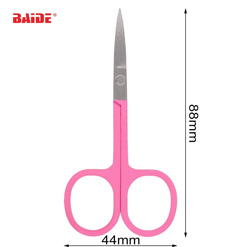 Curved Pedicure Scissors Stainles Steel Nail Scissor Manicure Tool For Nails Eyebrow Nose Eyelash Cuticle Scissors 1000pcs/lot