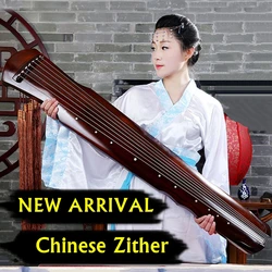 Chinese Style Gu Qin Wooden Handmade Traditional 7 Strings Guqin Musical Instruments For Beginners Zither