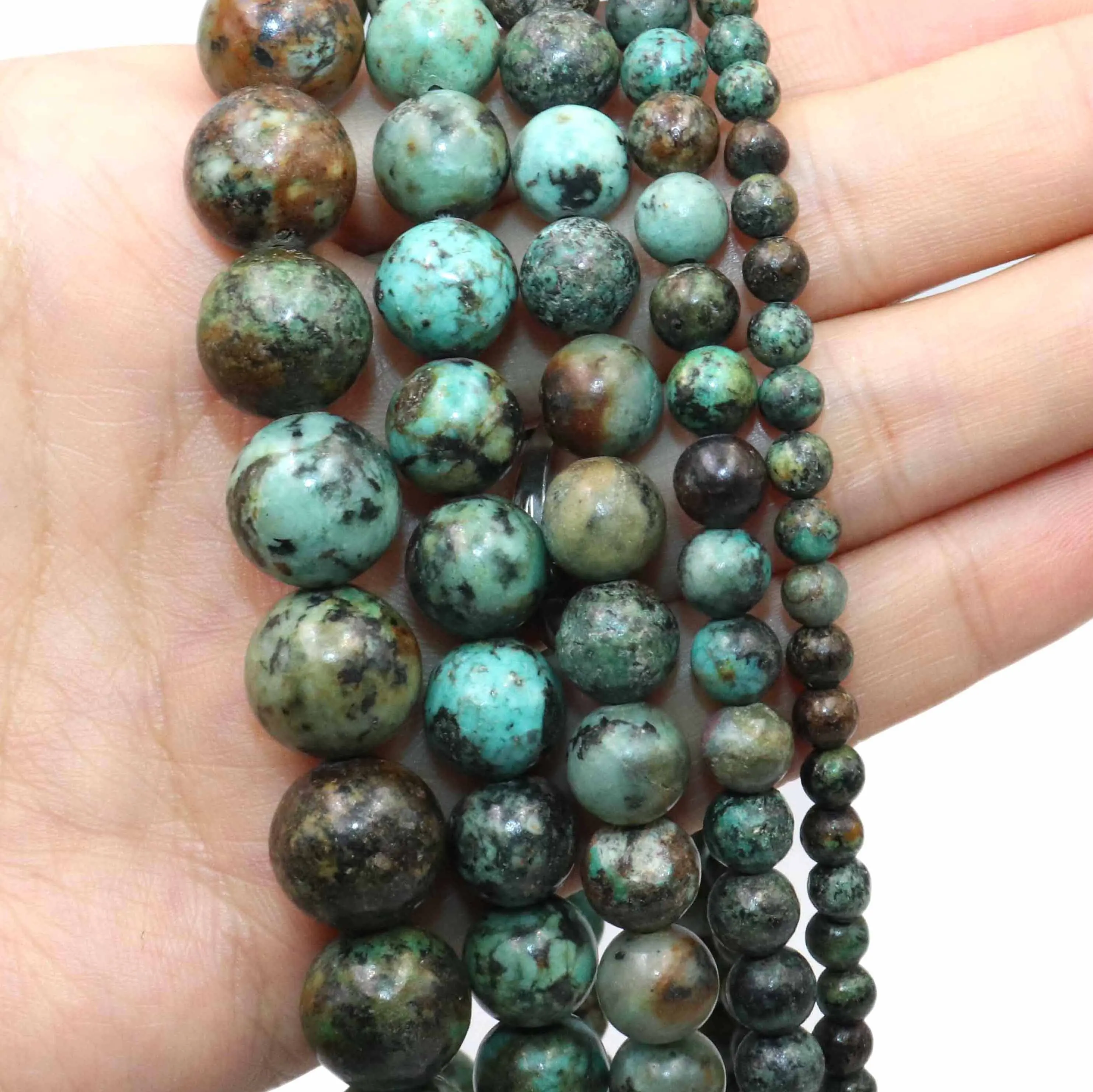 Natural Africa Turquoises Stone Loose Spacer Bead For Jewelry Making Charm DIY Bracelet Necklace Accessories 2 3 4 6 8 10mm