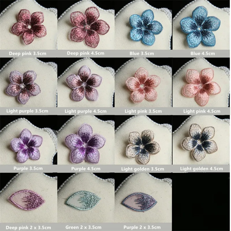 AHYONNIEX 10pcs Cheap Small Flower Patch for Clothes Sewing on Applique Dress Hair Accessories Shoes Bags DIY Decoration Patches