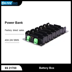 21700 6S Battery Holder with  40A BMS  24V 21700 Power Wall  Battery box Balancer Board Battery Case diy Kit Ebike Battery