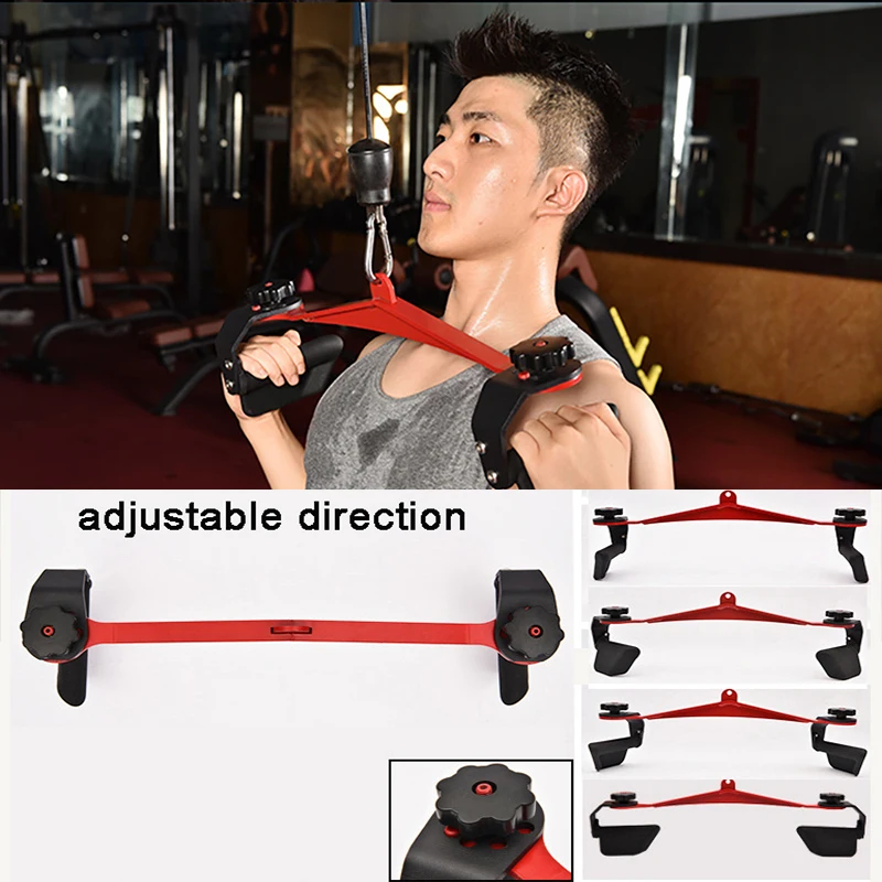 Lat Pulldown Attachment Press Handle Triceps Fitness Grips V T Bar Home Gym Cable Machine Rowing Accessories