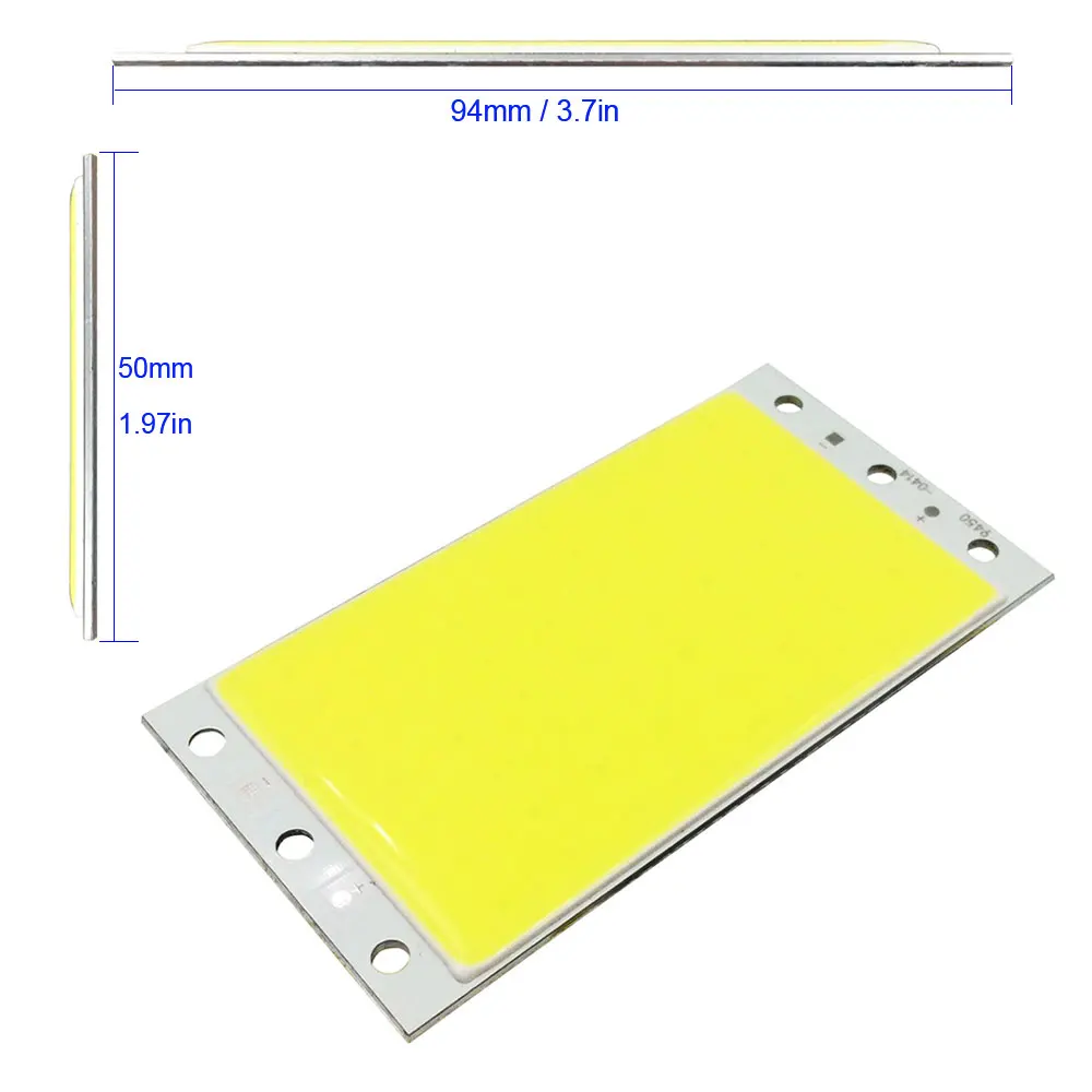 Dropshipping 15W COB LED Panel Light with Dimmer 94x50mm Rectangle LED Board 12V Dimmer COB Lamp for House Lighting Chip Bulb