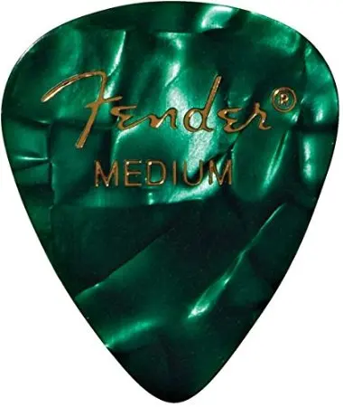 FDR 351 Shape Premium Celluloid Picks Plectra Mediators - Green Moto, Sell by 1 Piece