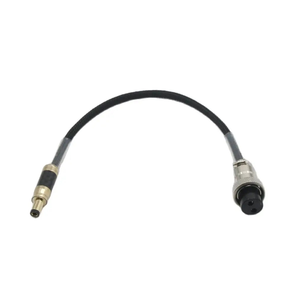 Hi-End 0.2M 0.5M GX16-2 Pin do 5.5*2.5mm czystego kabel miedziany AC/DC wzmacniacz Adapter zasilaczem kabel