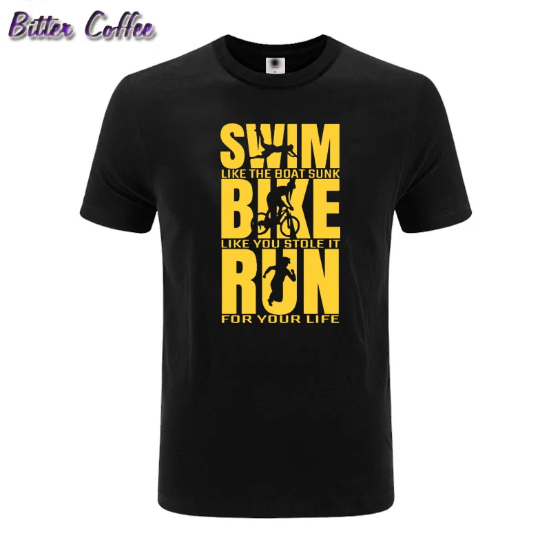 

Triathlon Triathlete Runninger Swimmings Bikings Funny T Shirt Men Summer Short Sleeve Streetwear T-Shirt Cotton Tees