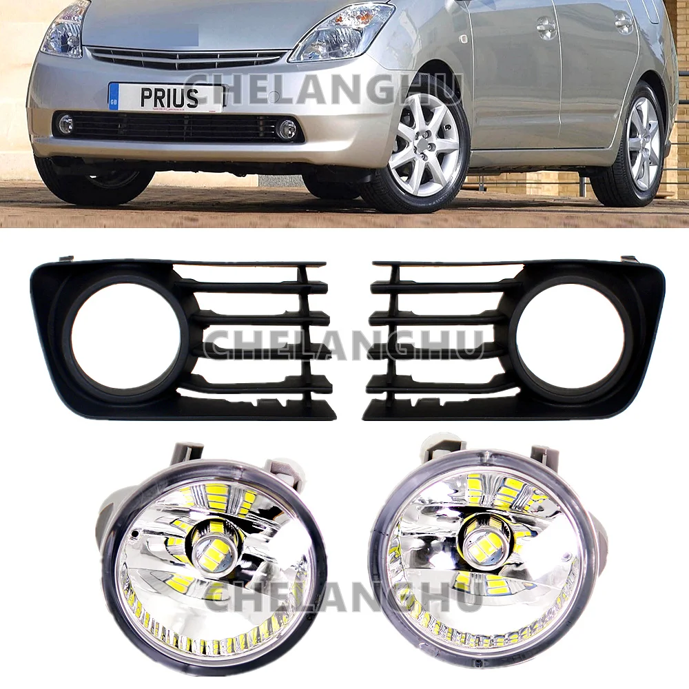 

Car Lights Fit for Toyota Prius 2004 2005 2006 2007 2008 2009 Car-styling Front Bumper LED Fog Light Lamp LED Bulbs Grille Cover