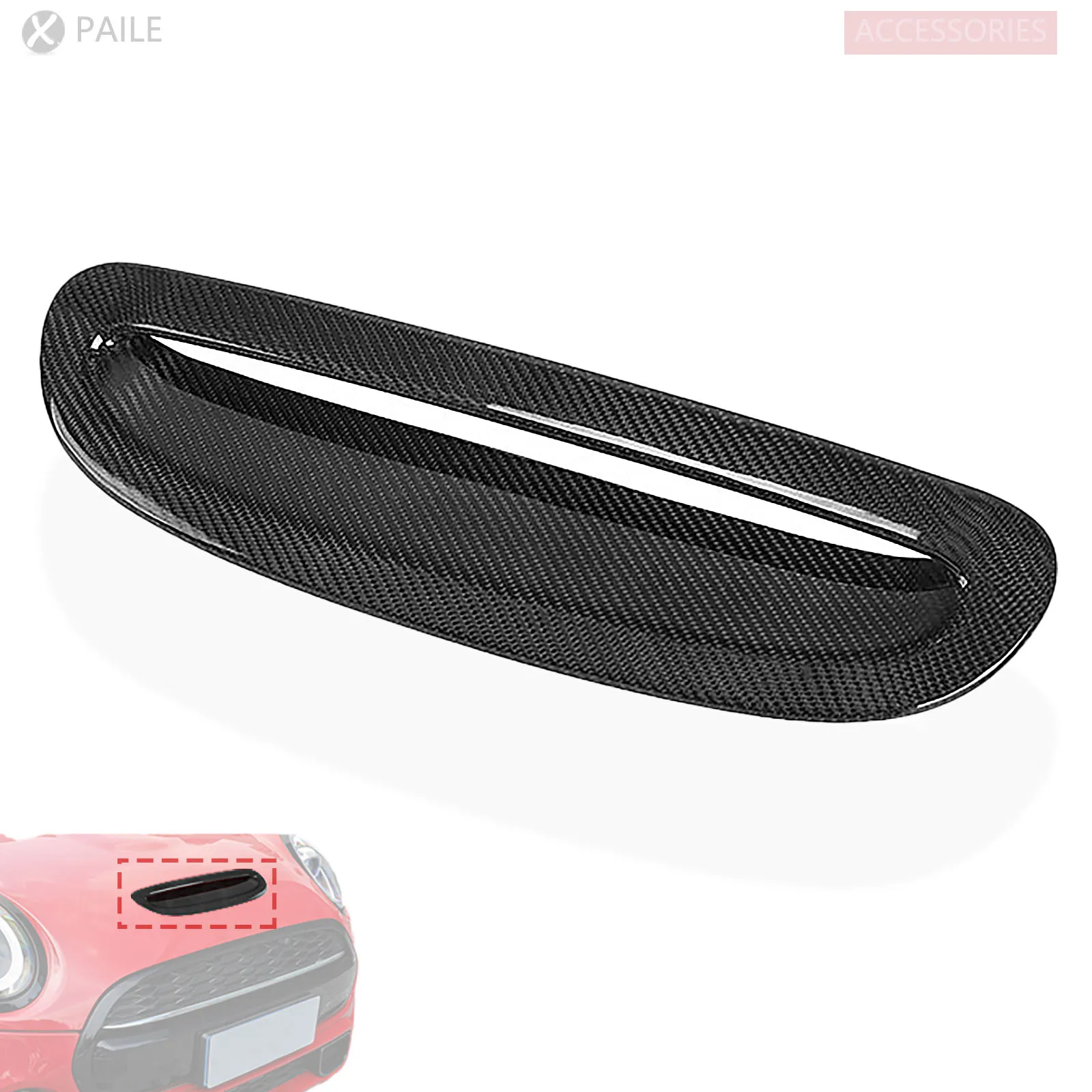 

CARBON FIBER Engine Hood Vent Decoration Cover For F54 F55 F56 F57