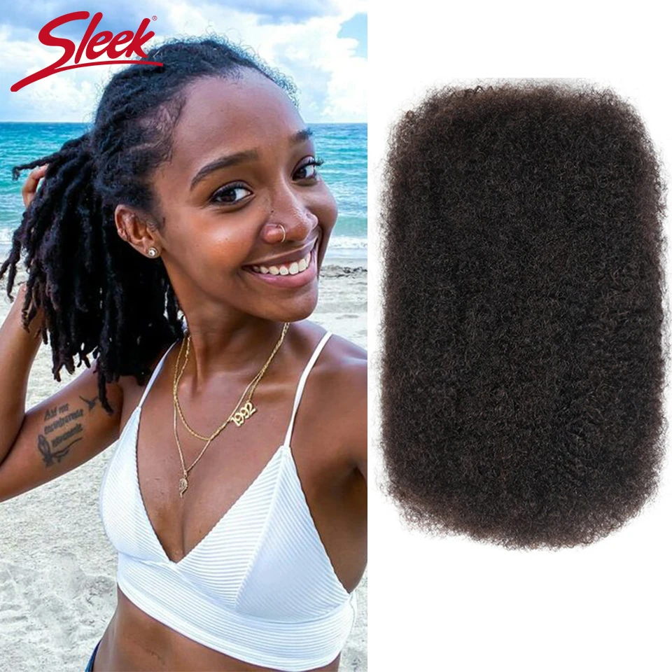 Sleek Afro Kinky Bulk 50 Gram/PCS #2#4#27#30#99J Crochet For Braiding Human Braiding Hair Bulk 1 3 4 Bundles Remy Peruvian