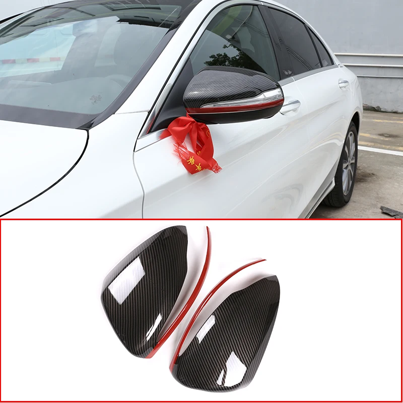 

For LHD 2 Pcs ABS Car Rearview Mirror Cap Cover Trim For Mercedes Benz C W205 E W213 GLC-Class X253 S Class W222 Accessories
