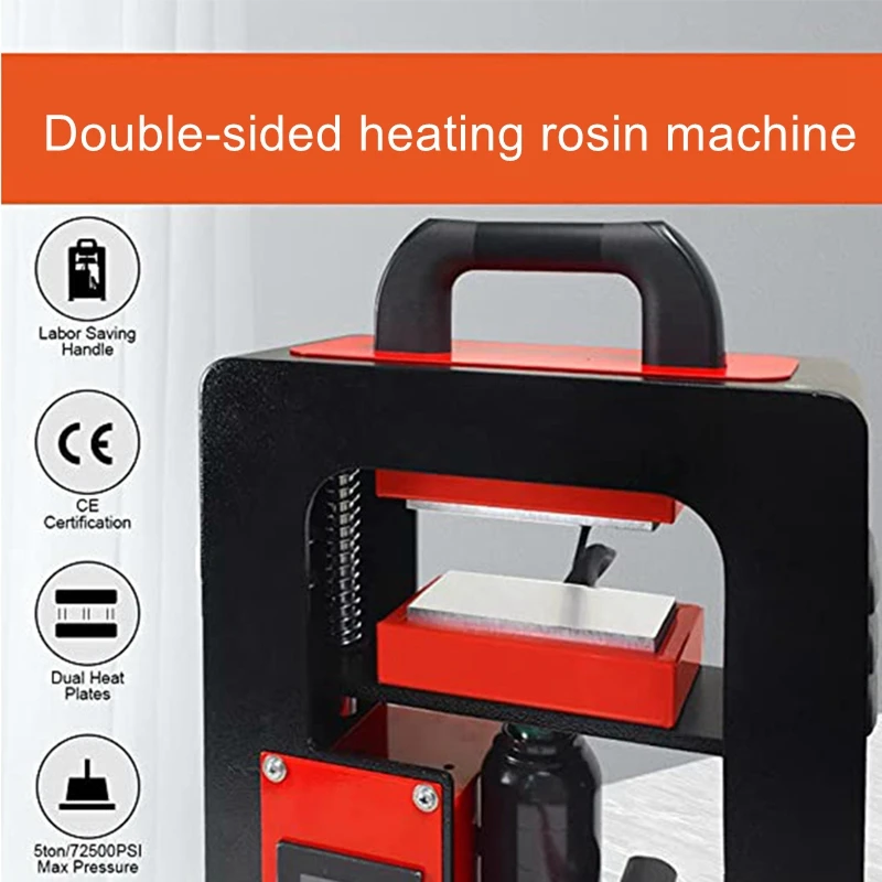 5t dual heat transfer machine rosin dual heat press manual hydraulic rosin press extraction machine