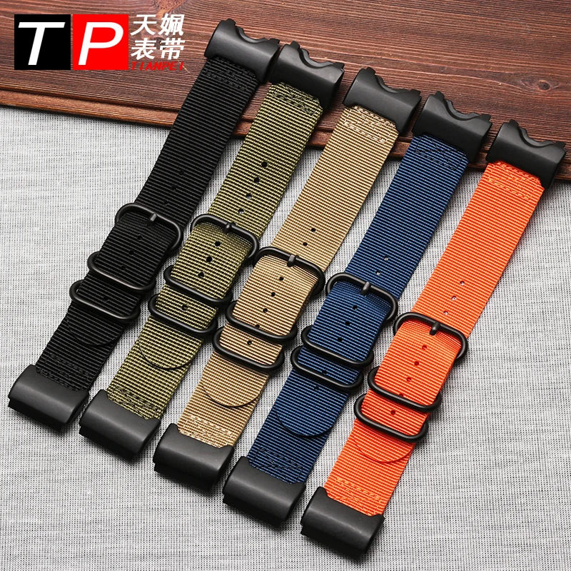 High Quality Nylon Watch Band For CASIO G-Shock Modified Big Mud King GWG-1000-1A/A3/1A1 GB/GG 24mm Black Green Canvas Strap