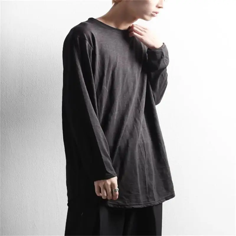 

Men's Long Sleeve T-Shirt Spring And Autumn New Casual Hair Stylist Fashion Trend Loose Large Size Long Sleeve Shirt