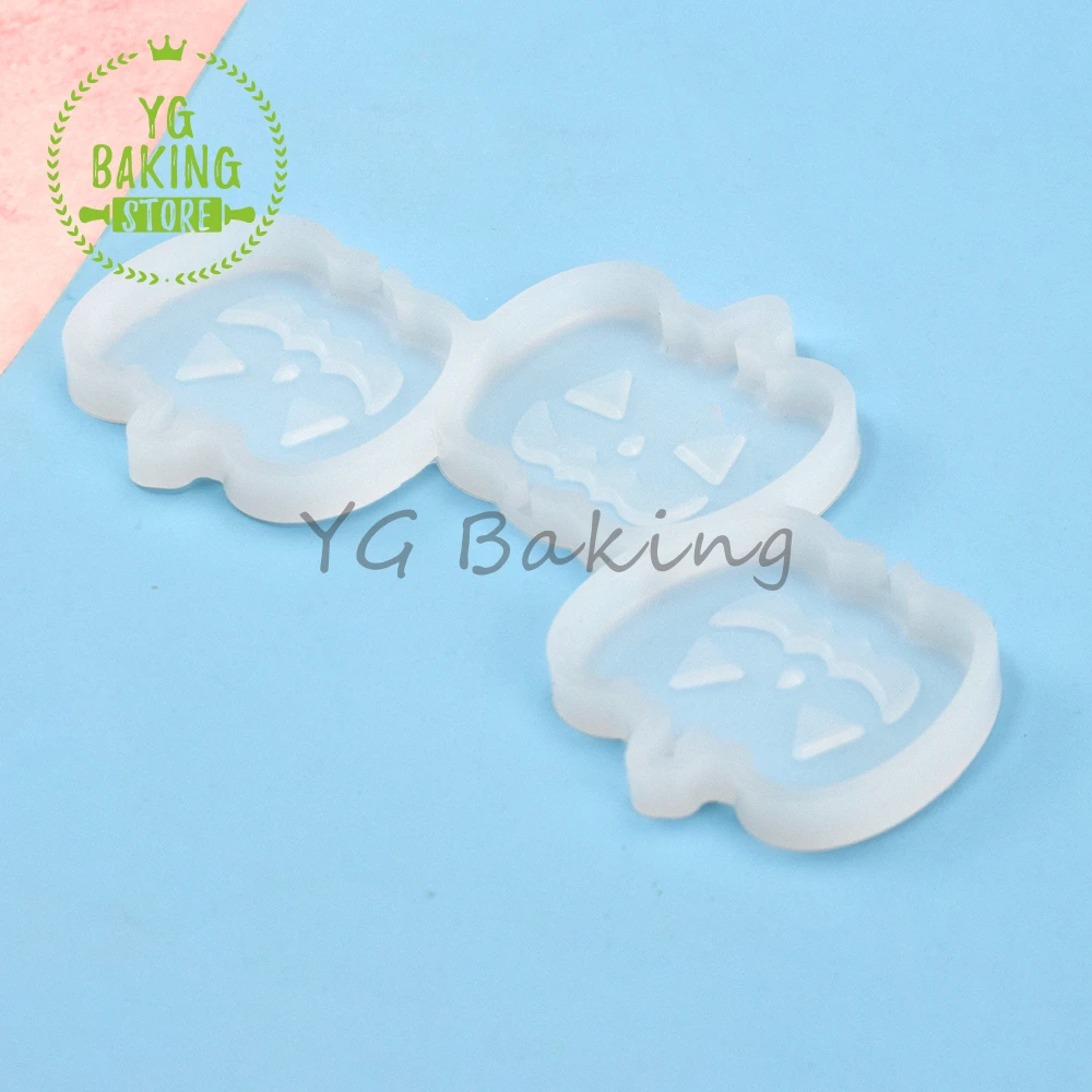 Dorica Halloween Pumpkin Epoxy Resin Lollipop Mold Diy Silicone Chocolate Candy Mould Cake Decorating Tools Kitchen Bakeware