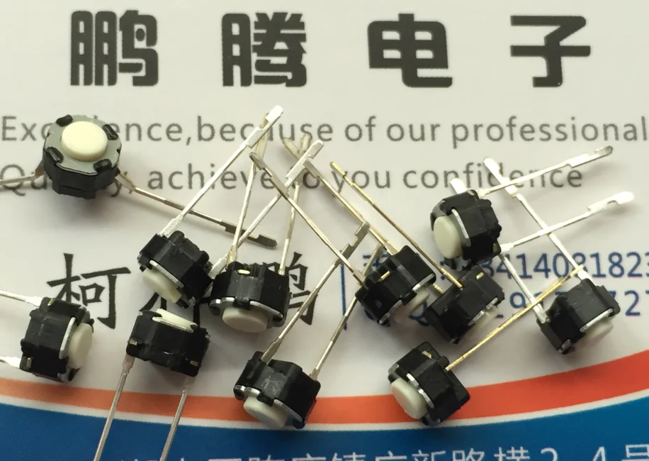 

20PCS/lot Japan mixer internal keys 6*6*4.3mm 2 feet Tact switch 6*6*4.3 white round long life