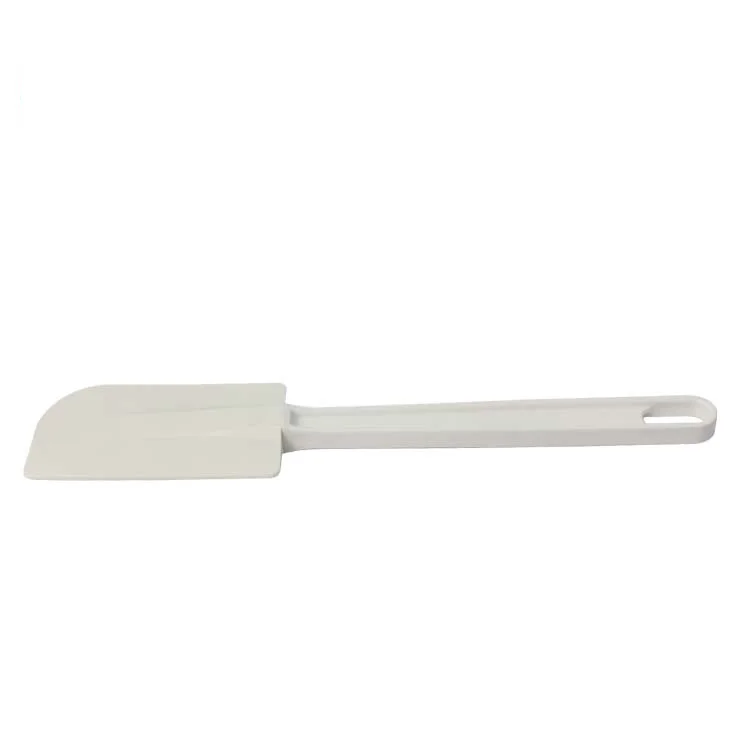 

240mm White Small Butter Mixer Spatula Scraper Cutting Edge With TPR Material,PP Handle Baking Decorating Tools