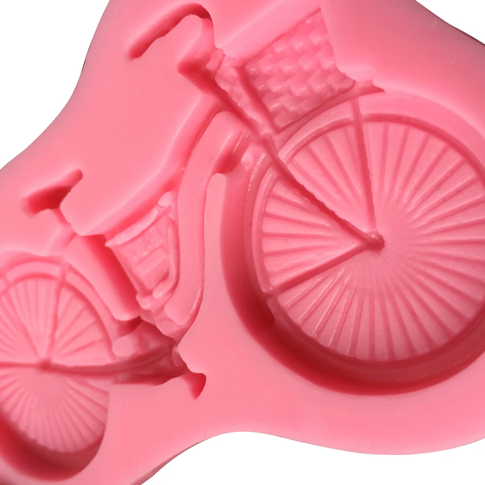 3D Bike Silicone Mold Chocolate Fondant Biscuits Cupcake Decor Mould DIY Clay Moulds Cake Decorating Tools Baking Accessories