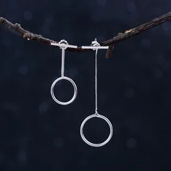 REETI 925 sterling silver Asymmetric circle Stud Earrings for Women Elegant Wedding Jewelry pendientes mujer moda 2019 Brincos