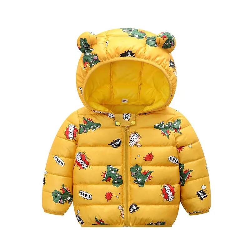 2019 Autumn Winter Baby Kids Solid Outerwear Infants Boys Girls Hooded Jacket Coats Clothing Christmas Cotton Padded Clothes