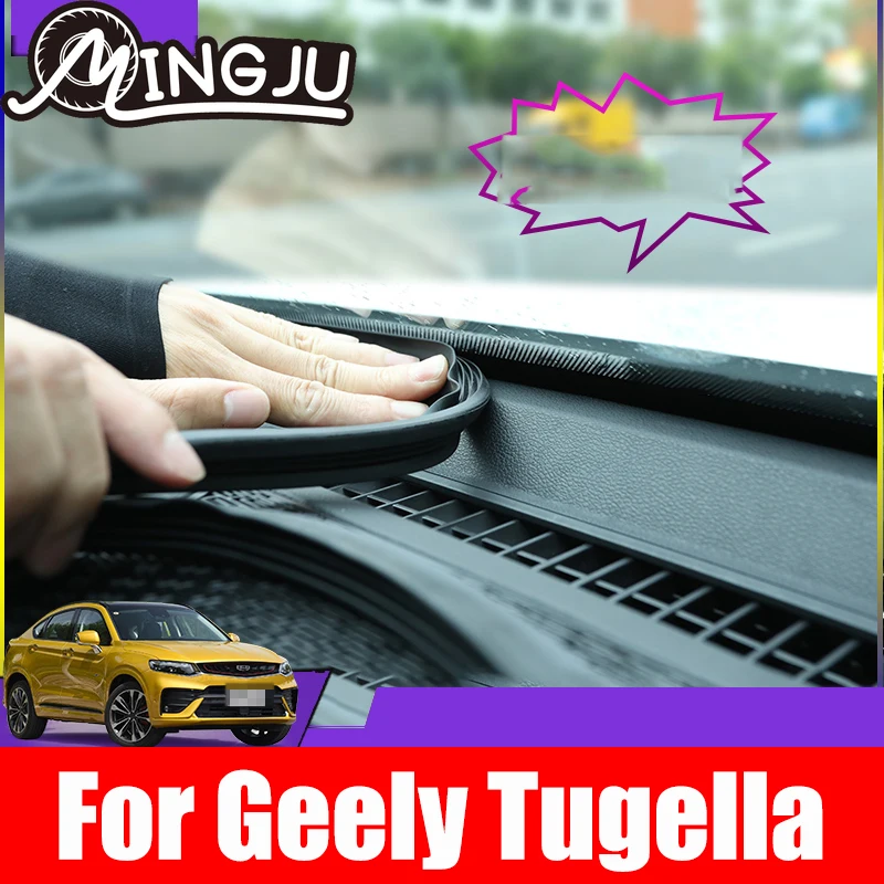 Car Windshield Dashboard Sound Insulation Seal Sealing Rubber Strip Auto Noise Seal Tape Accessories Interior For Geely Tugella