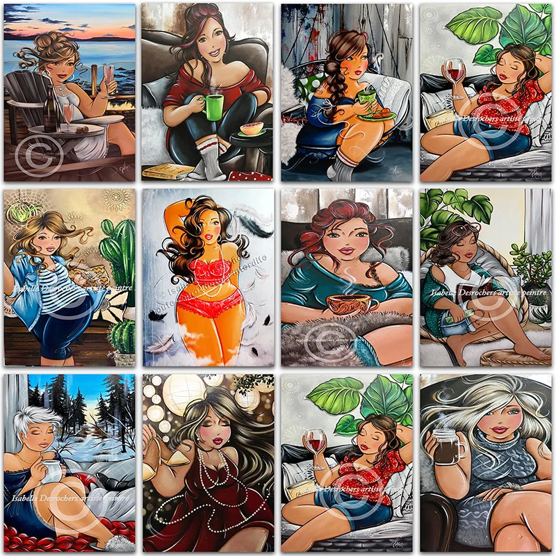 

5D DIY Diamond Painting Cartoon Sexy Fat Ladies girl Princess Full Square&Round mosaic embroidery Cross stitch home decor Art