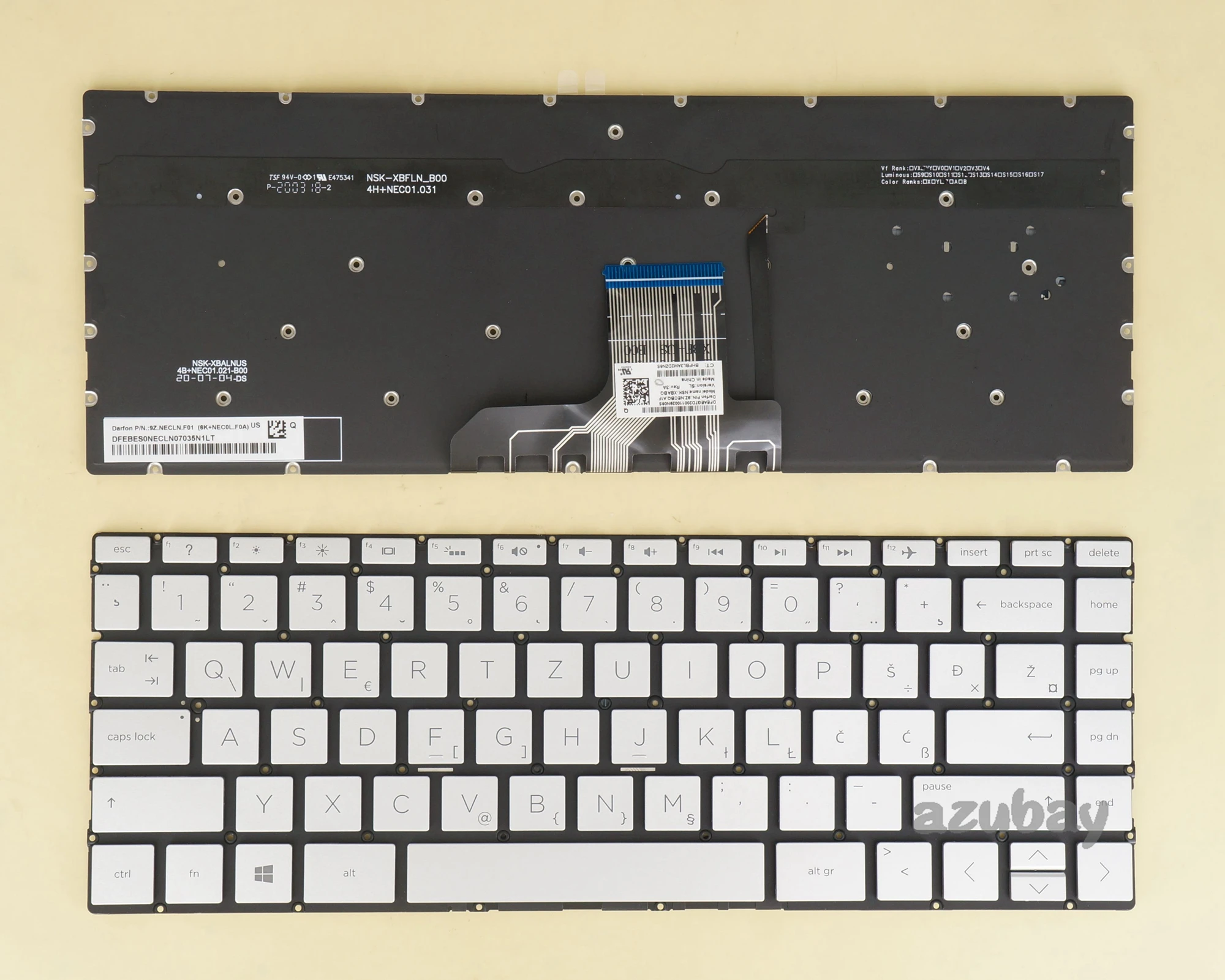 Slovenian Croatian Keyboard For HP 13t-ah100 13t-aq0000 13z-ar000 13t-ap0000 13m-ag0000 13z-ag000 9Z.NECBQ.A1F NSK-XBABQ Backlit