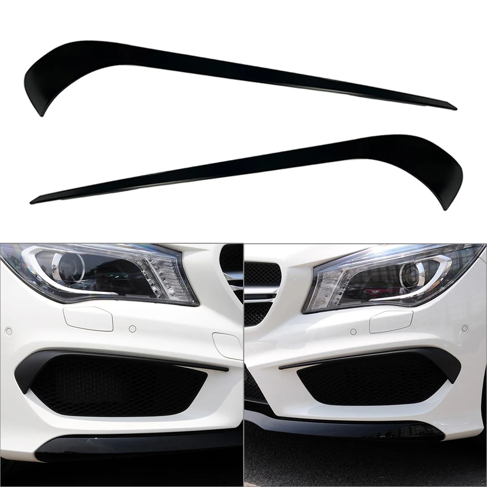 

2Pcs Car Front Bumper Lip Splitter Spoiler For Mercedes Benz CLA-Class W117 C117 CLA45 AMG CLA180 CLA200 CLA250 2013 2014 2015