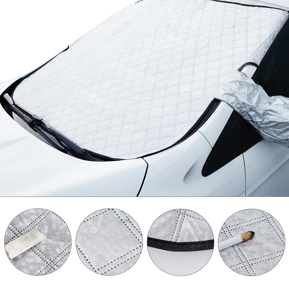 SUV 4WD Van Car Windshield Cover Anti Hail Prevent Snow Ice Sunshade Dust Frost Freezing Protector Cotton Liner Cover Winter