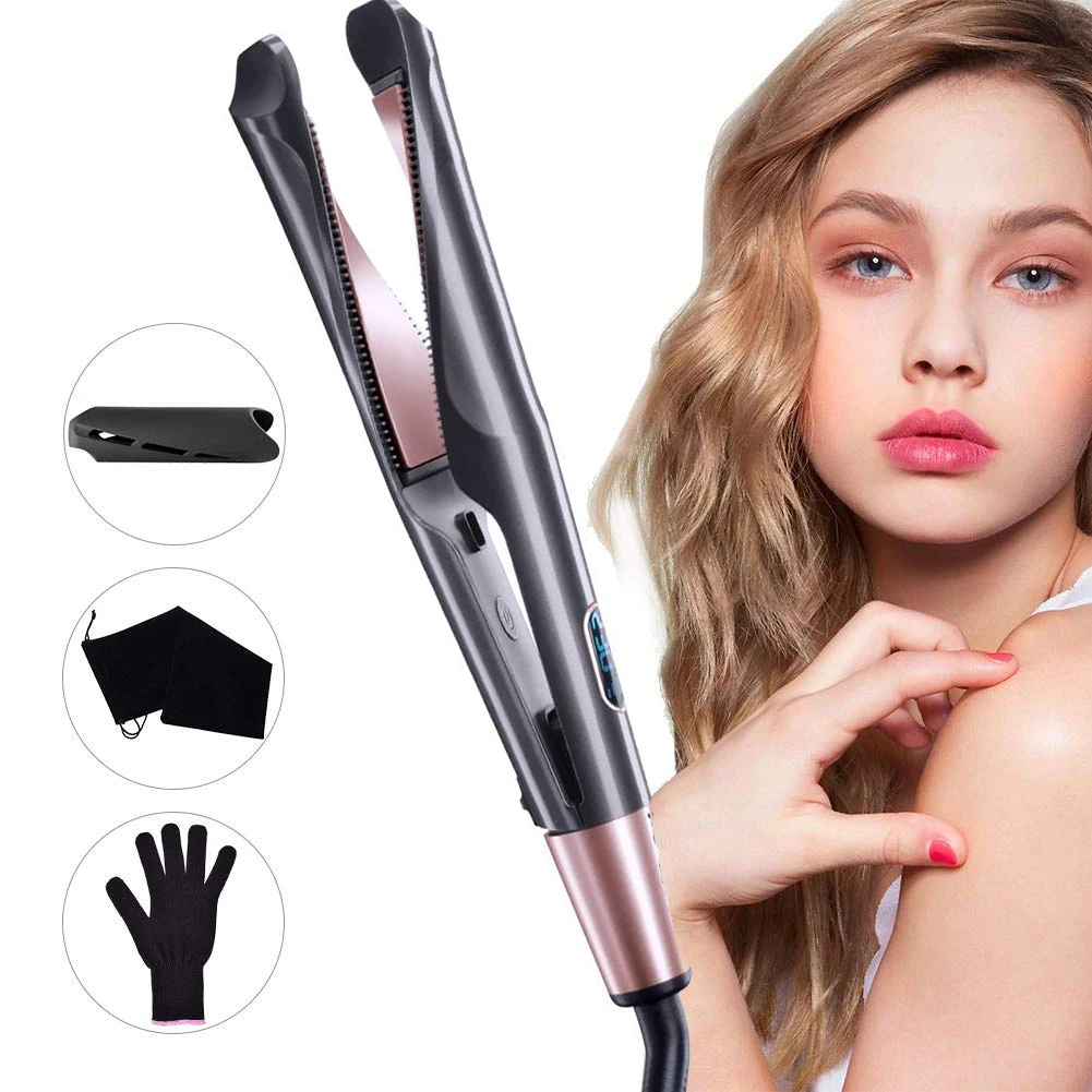 Professional Electric Straightening Iron Curling Iron Hair Curler 2 in 1 Hair Straightener Ceramic Twisted Flat Irons Styler