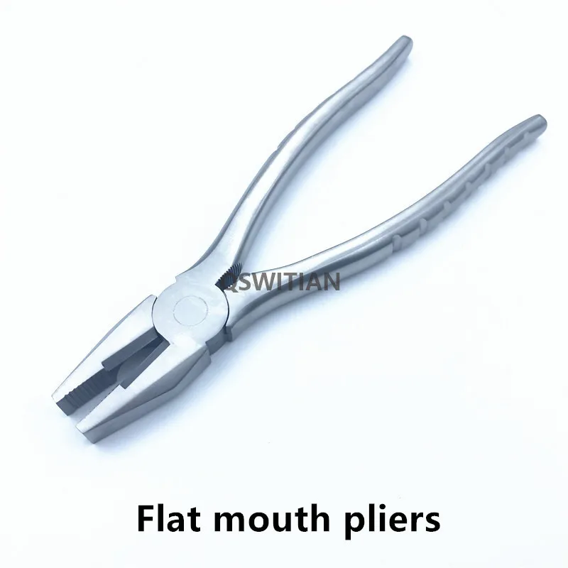 20cm Flat Nose Pliers With Serrated Jaws Veterinary orthopedics instrument