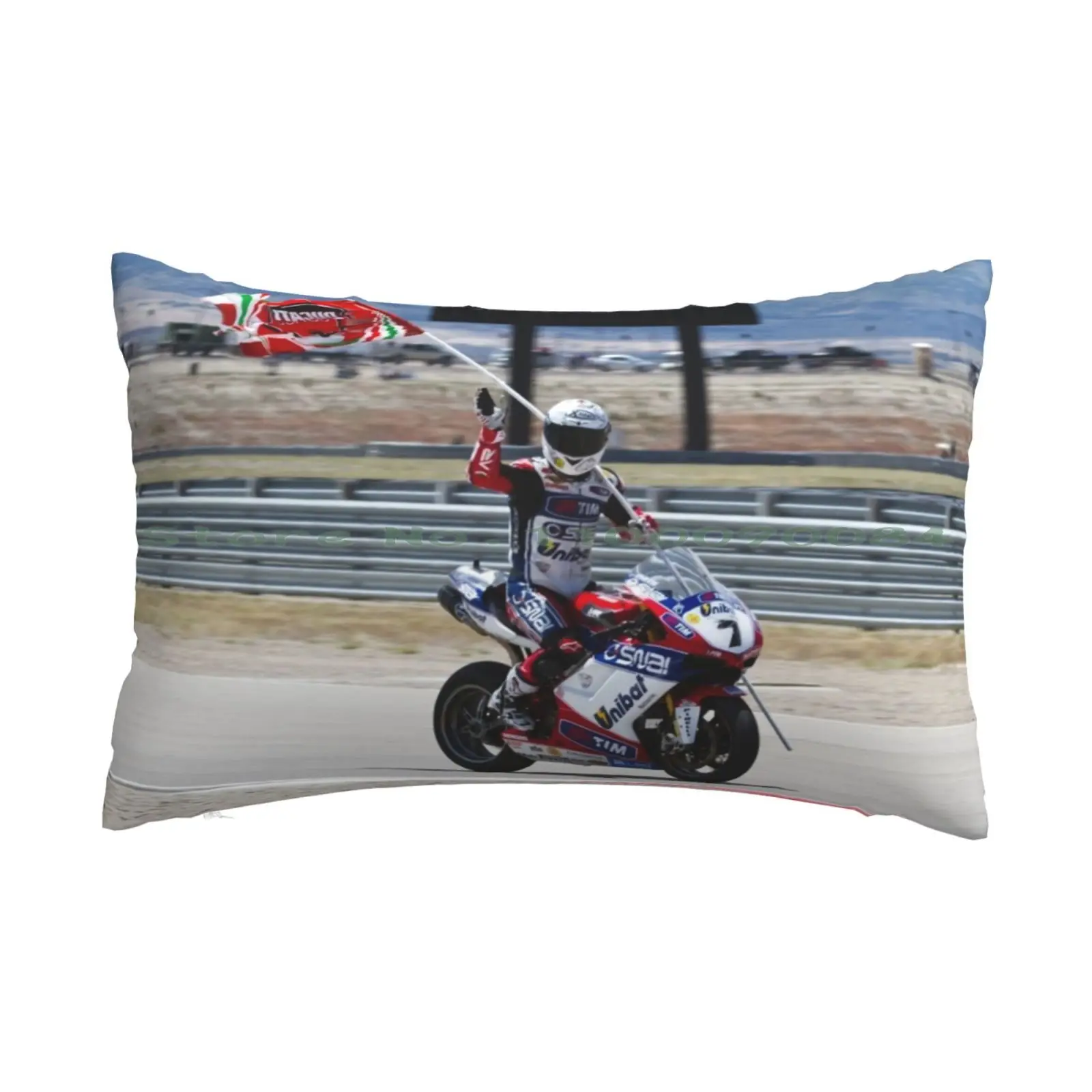 Carlos Checa At Miller Motorsports Park 2012 Pillow Case 20x30 50*75 Sofa Bedroom Death Stranding Review Hideo Kojima Kijima