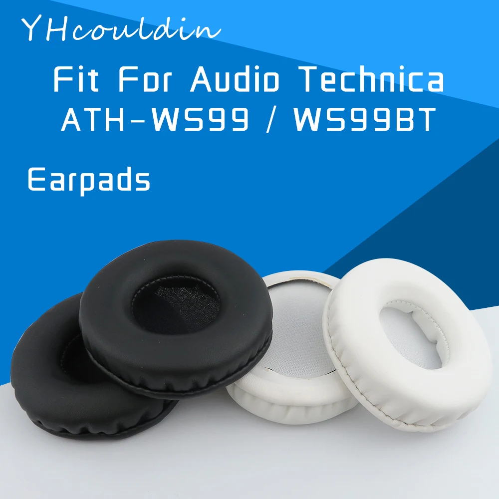 YHcouldin Earpads For Audio Technica WS99 WS99BT ATH-WS99 ATH-WS99BT Headphone Accessaries Replacement Wrinkled Leather