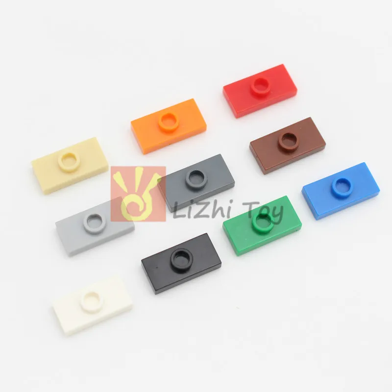 50pcs Building Blocks Bricks Plate Modified 1x2 with 1 Stud 3794 15573 Compatible with Assembles Particles All Brands Blocks